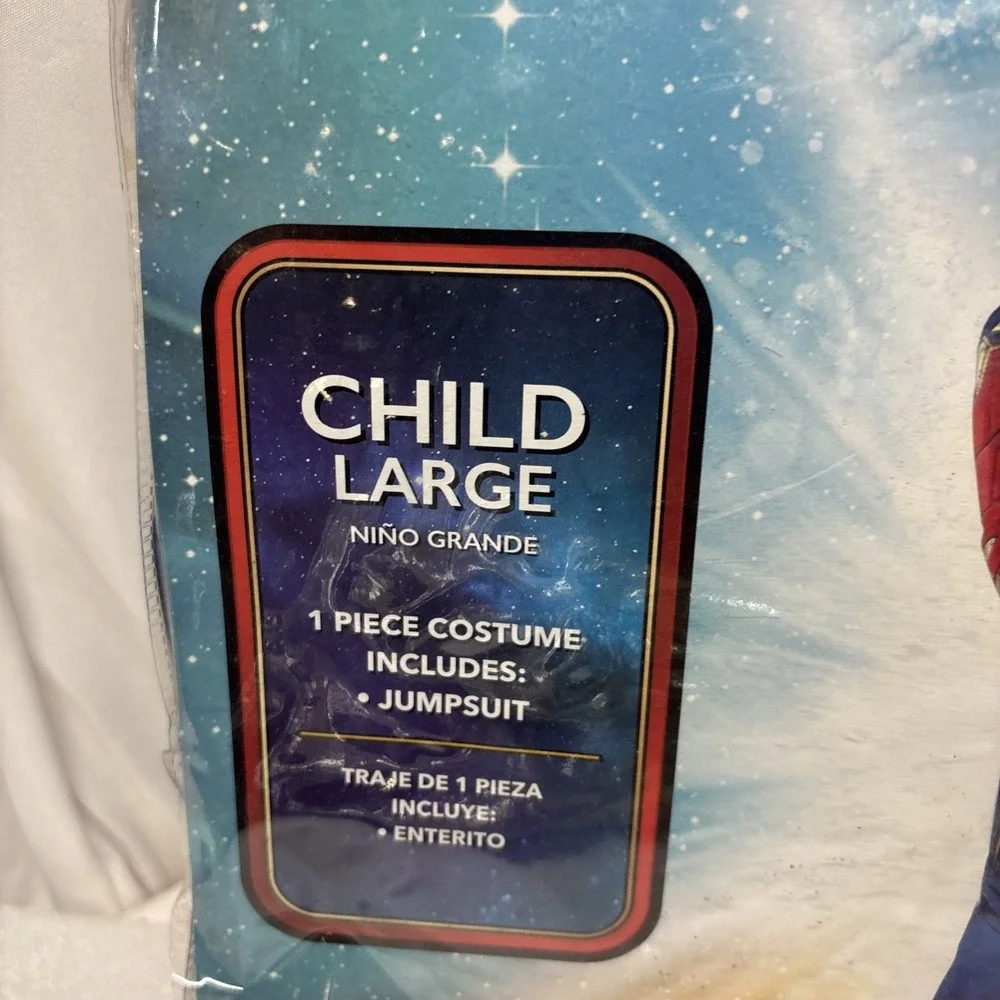 Marvel Captain Marvel Child Costume Size L (12/14) Lights Up